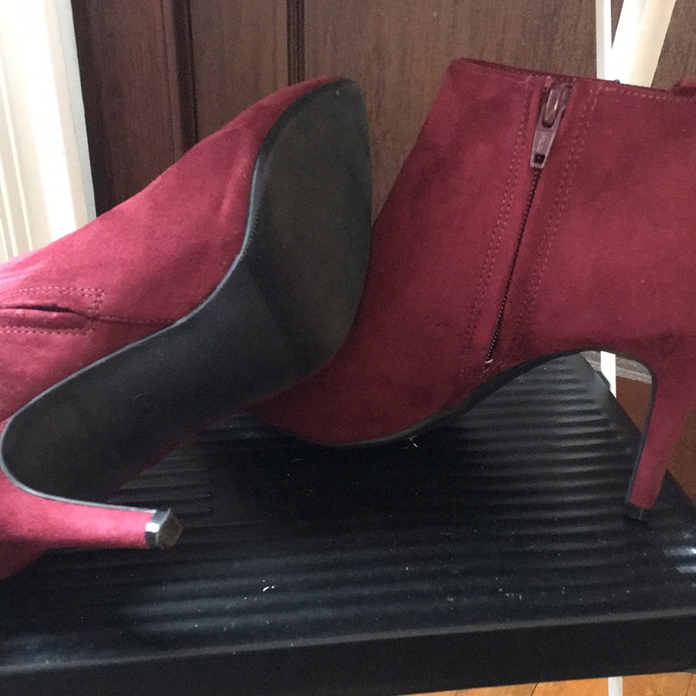Burgundy ankle boots - Picture 6 of 6